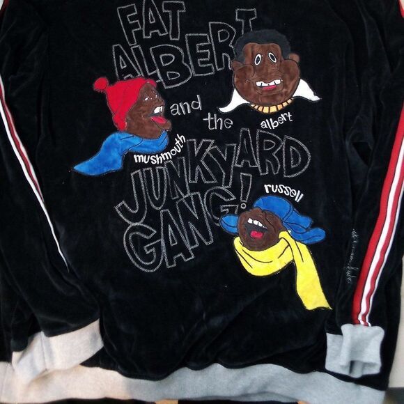 NWT Vintage Platinum FUBU Fat Albert Junkyard Gang Velour Jacket - Picture 7 of 7